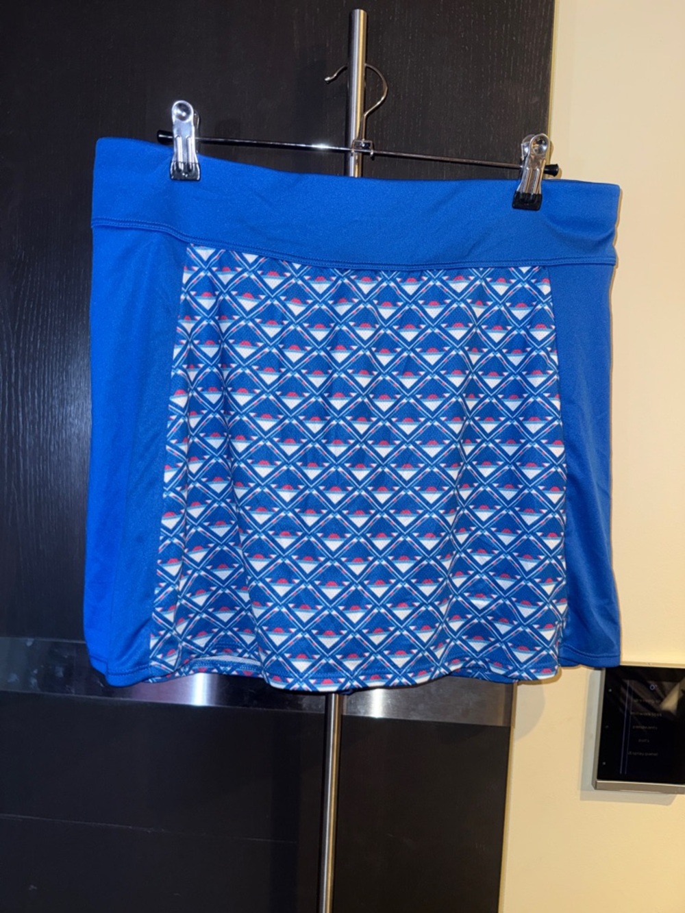 Blue Geometric Athletic Golf Skort